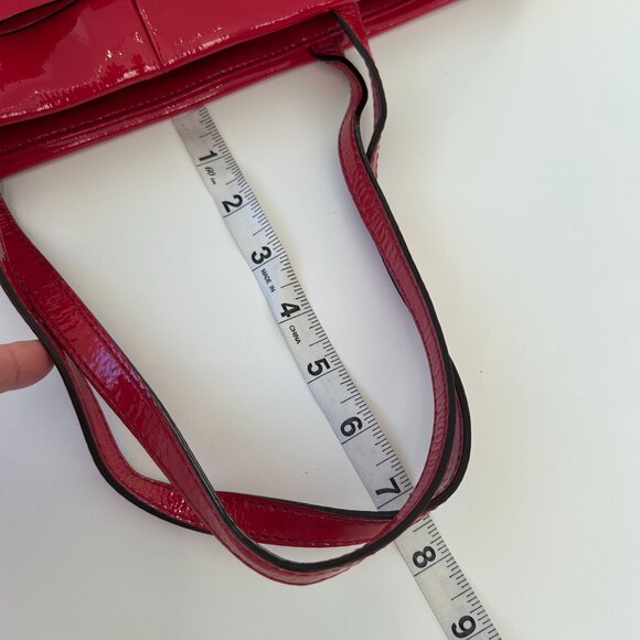 NWT Kate Spade New York Small Evie Veranda Place Patent Leather Tote Bag Red NEW - Picture 8 of 9